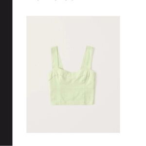 Abercrombie linen blend corset top